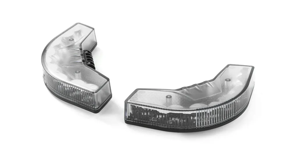 Flitser 2x9 led boomerang set (2 stuks) 12/24V | clear/amber